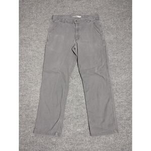 Carhartt Pants Mens Size 36x32 (34x31) Relaxed Fit Canvas Utility Workwear Gray